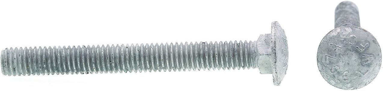 Prime-Line 9063780 Carriage Bolts, 3/8 in.-16 X 3-1/2 in., A307 Grade A Hot Dip Galvanized Steel, 25-Pack