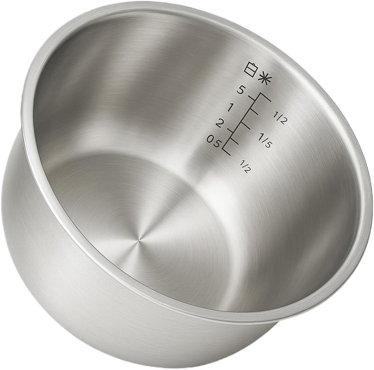 Rice Cooker Stainless Steel Inner Pot,Compatible For ZOJIRUSHI B362 B366 B257 B259 Pot Liner Accessories 316 Stainless Steel Zero Coating Replace inner pot(B259 stainless steel)