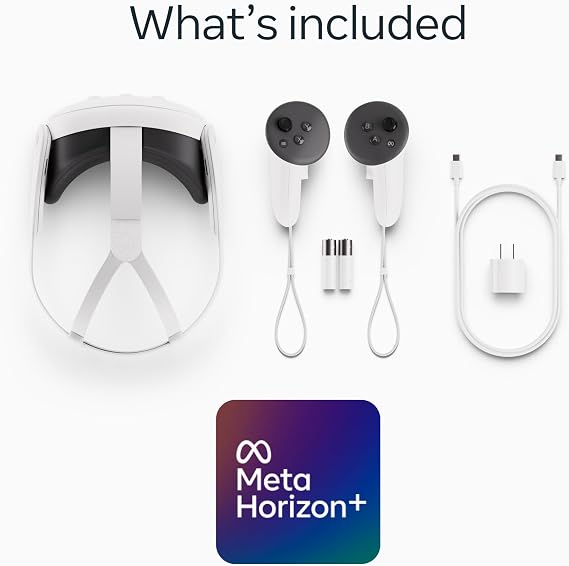 CUSTIC Meta Quest 3 512GB - Breakthrough Mixed Reality - Powerful Performance - Asgard's Wrath 2 and Meta Quest+ Bundle