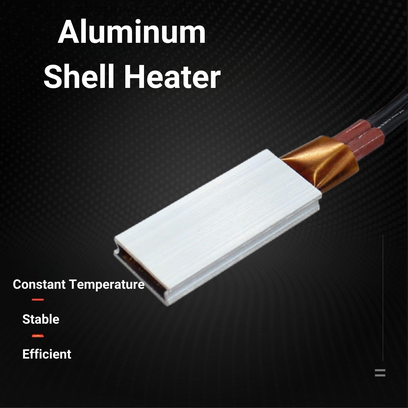Płyta grzewcza termostatu PTC, Jadeshay PTC element grzewczy AC/DC 12 V termostatyczna aluminiowa powłoka ceramiczna płyta grzewcza, 3 W-10 W, 110 ℃, płyta grzejnika o stałej temperaturze