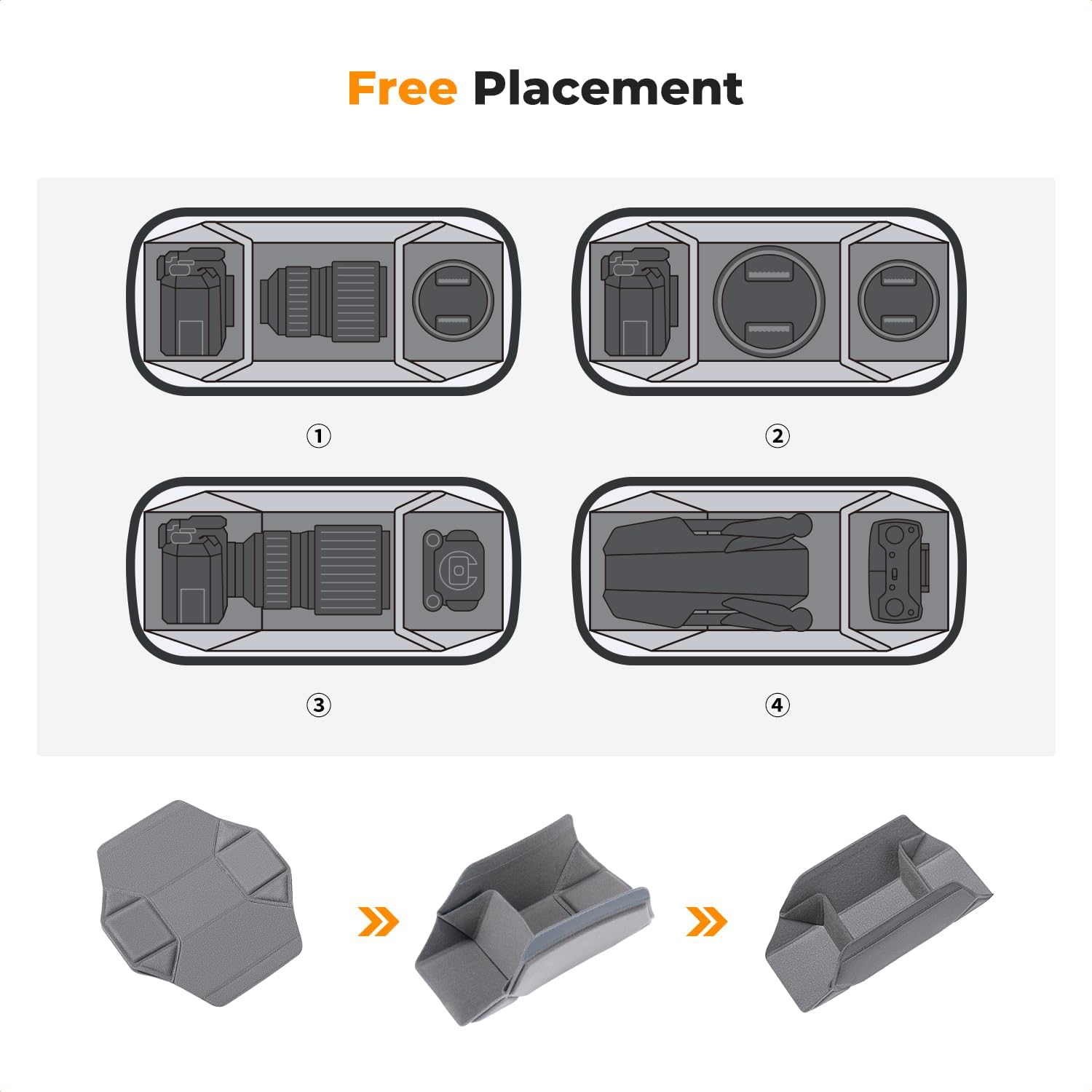 K&F Concept 2 in 1 Sling Bag Everyday Shoulder Bag & Multifunction Photography Crossbody Camera DSLR Backpack Portable Bag