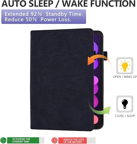 Miniatura 127 de Dteck Funda para iPad mini de 7/6ª generación (A17 Pro/A15) versión 2024/2021 (8.3 pulgadas), bonita funda con diseño de árbol con función