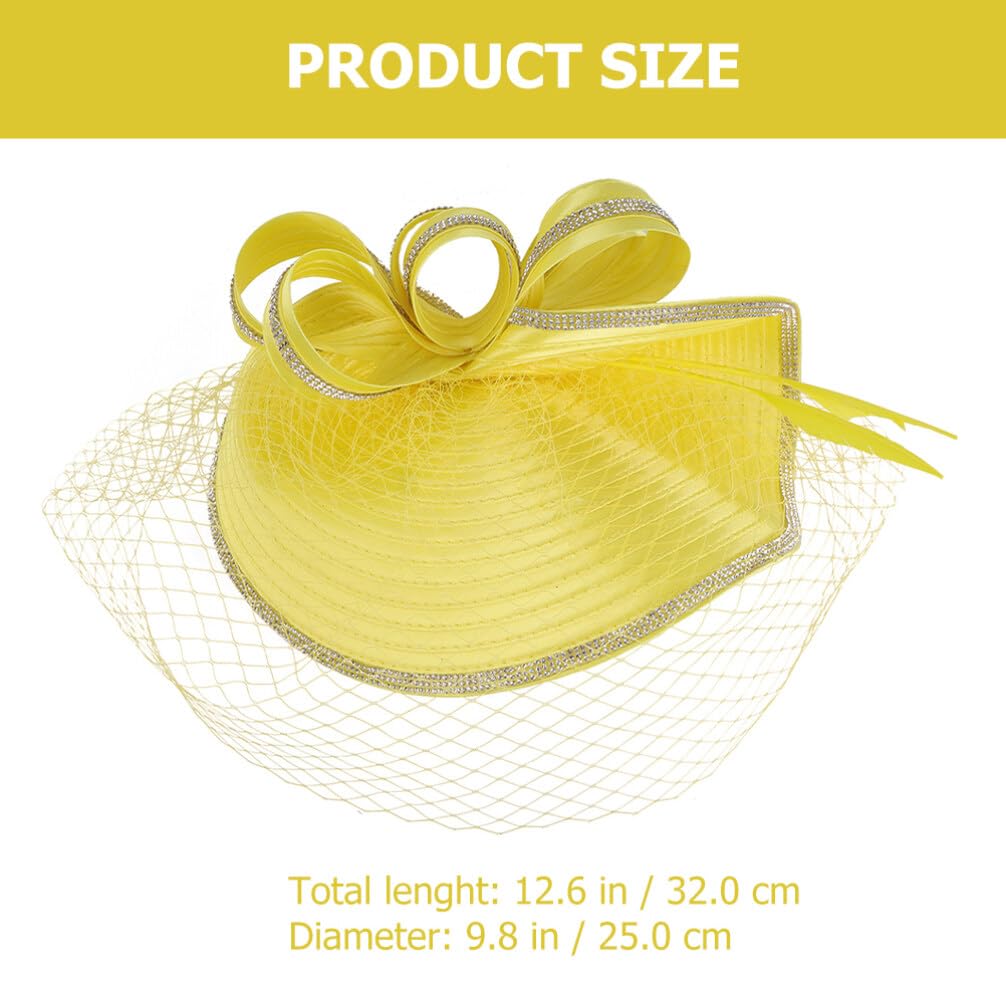 FRCOLOR Cappello Fascinator da Tea Party Donna Hemp Yarn Design Elegante e Superficie Liscia per Feste e Cerimonie