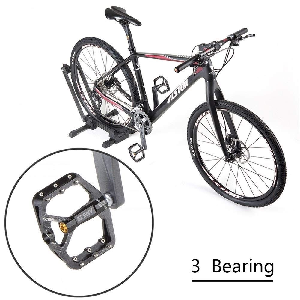 Pédales De Vélo Plateforme – Aluminium CNC, 3 Roulements, Axe Cro-Mo, 111x109 Mm, 16 Picots, 9/16"