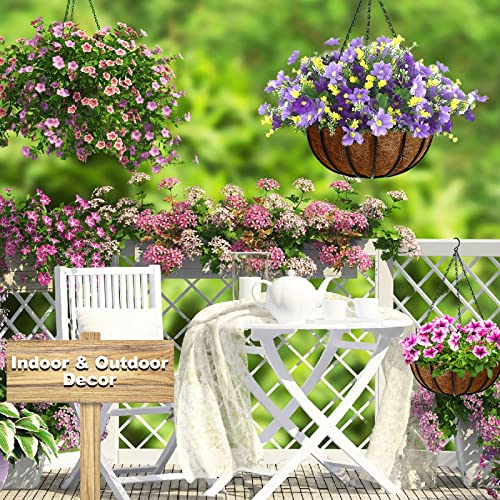 Riare 4 Pack 12 Inch Round Coco Liners Replacement, 100% Natural Coconut Coir Liners for Hanging Baskets, Garden Flower Vegetables Planter Pot, Window Box, Fence, Decks