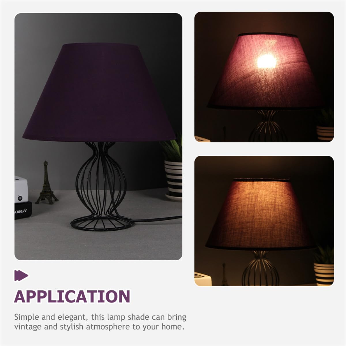 CRAFTHROU Paralume per lampada da tavolo, piccolo, in tessuto, per camera da letto, plafoniera, decorazione decorativa