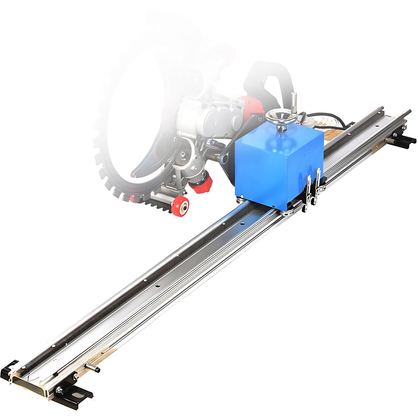 HuanSebesity Ring Saw Cutting Guide,Aluminium Rail Track,150w Electric Concrete Cutter,One Button Lifting & Adjustable Cutting Depth,Wall Mount Design for Concrete Wall,Brick and Stone Cutting 3m