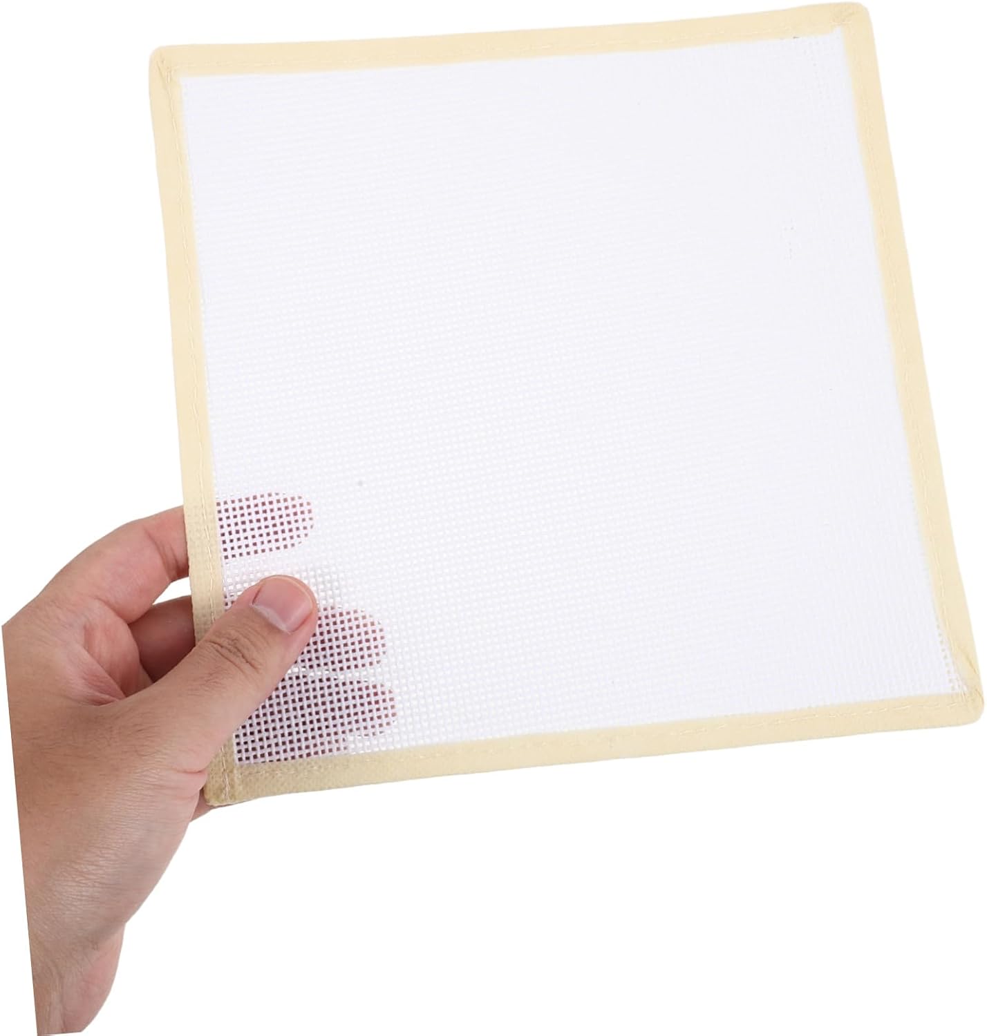 6pcs White Square Needlepoint Canvas 18 Mesh for Embroidery Hoops