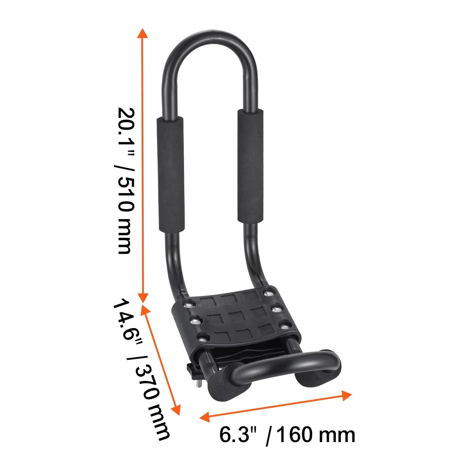 Delantero Y Trasero Baca Portaequipajes Kayak 2 Pares Blando Barra J Montaje Superior Plegable Rápido Soporte Amarre Tabla Surf Canoa Esquí Barras Coche(Unfoldable 2pcs)