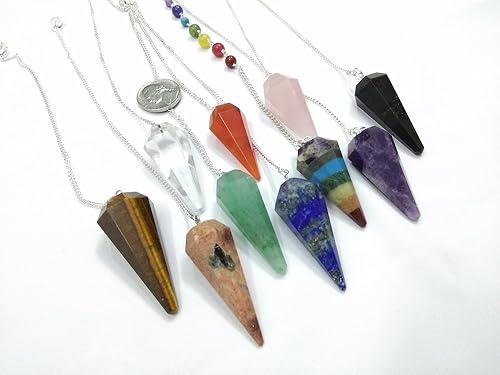 Miniatura 2 de 10 piezas por lote de péndulos Moda Reiki Energía Bienestar Sanación Metafísica