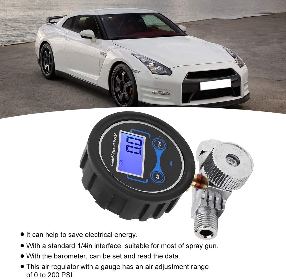 Air Pressure Regulator, Pneumatic Air Regulator Control Vae, Digital Pressure Gauge for Air Comprr