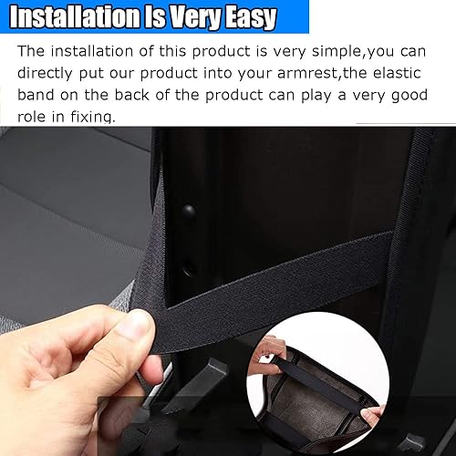 Miniatura 5 de Kakash Accesorios interiores personalizados para Mitsubishi Outlander 2022 2023 cubierta de cuero para consola central apoyabrazos, protector