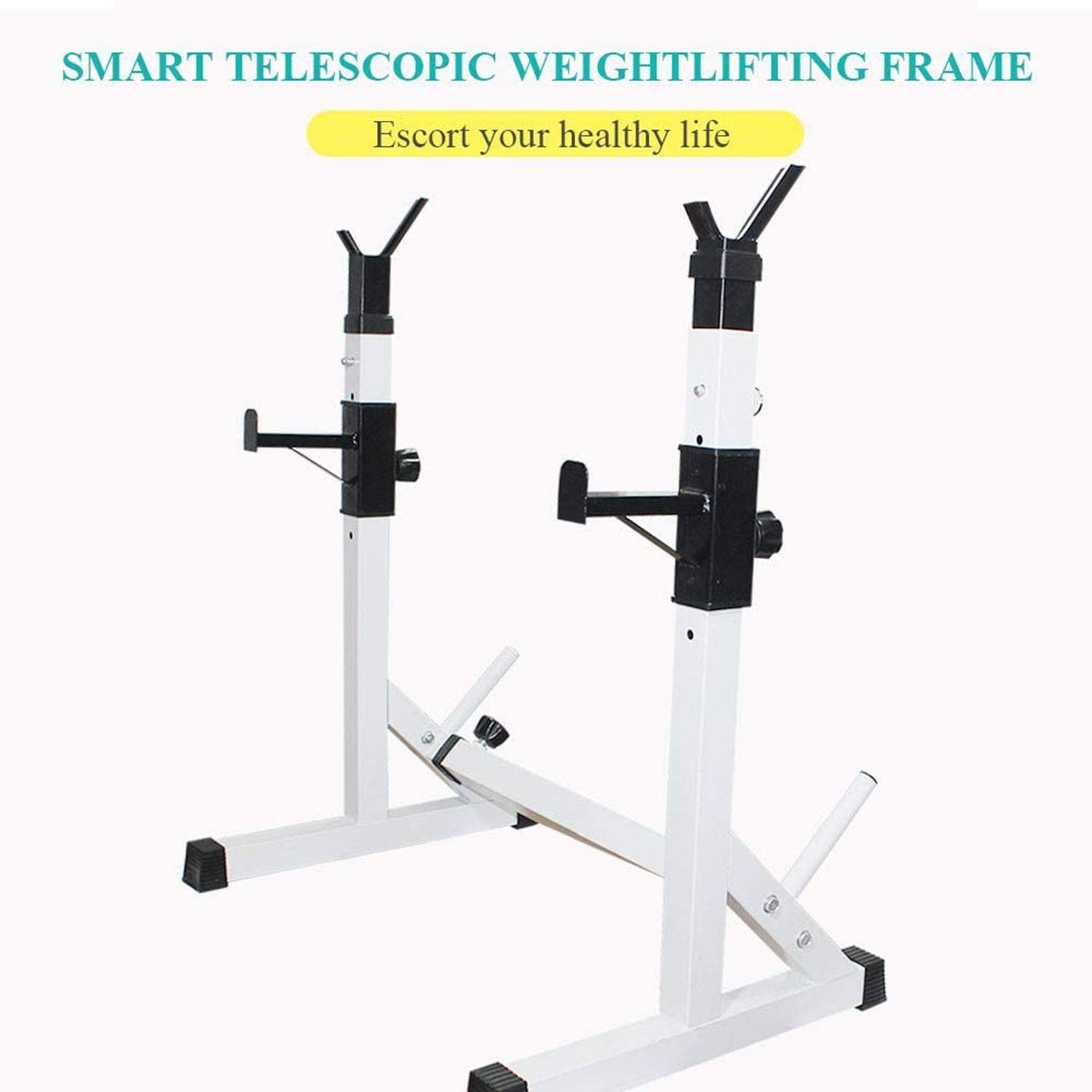 Squat Stand Rack da Squat Rack Squat Sostegno Altezza e larghezza Regolabile Bilanciere Stand per Allenamento della Forza Rack, Palestra o Palestra a Casa, Peso Max. 200 kg