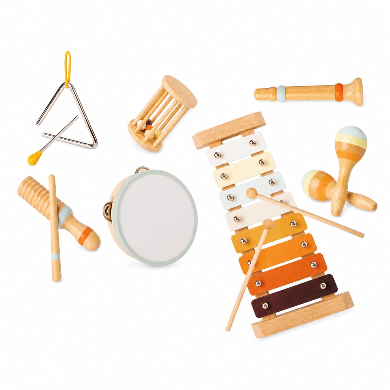 Set Strumenti Musicali Giocattolo Legno | legno, metallo, plastica, tessuto, certificato 3C, per bambini 4-6 anni, per il divertimento, per l'esplorazione