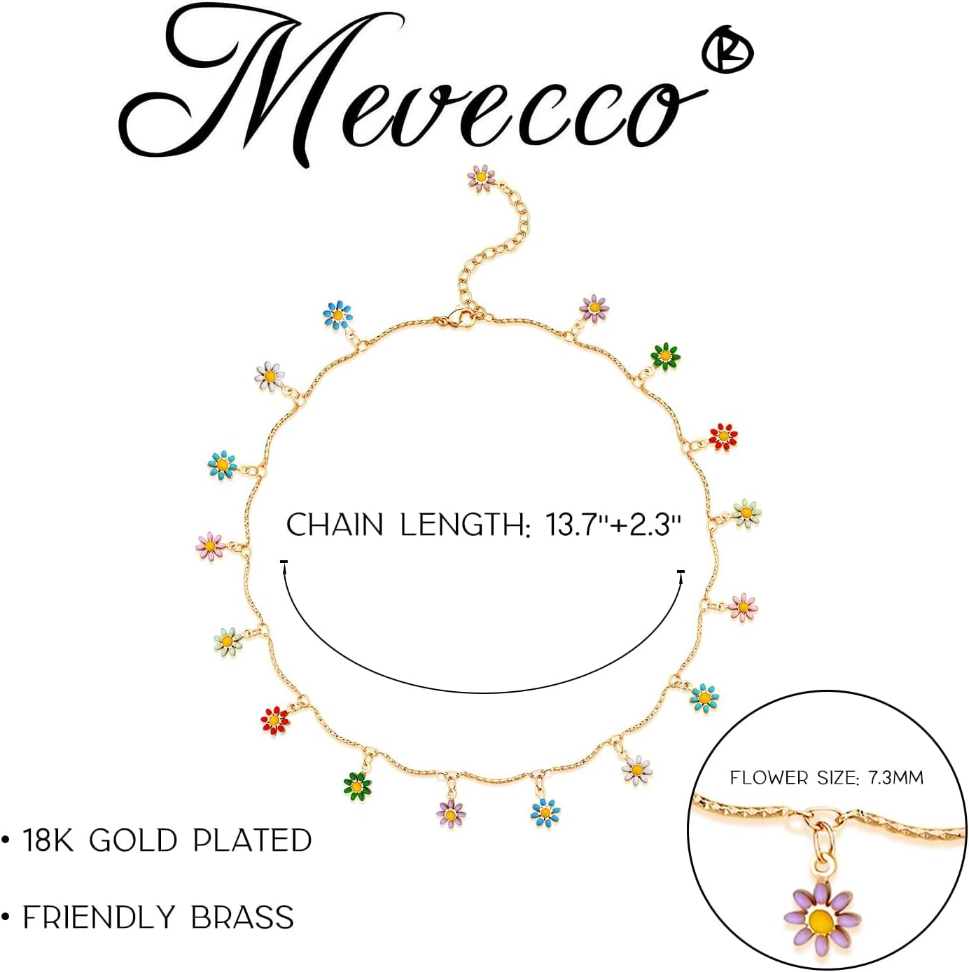 MEVECCO Gold Choker Necklace 14K Gold Plated Dainty Chain Short Necklace Delicate Fashion Choker Necklace Jewelry Gifts for Women - Image 6