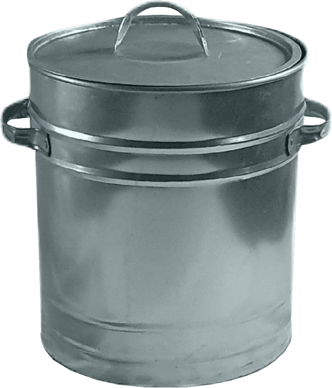 30L Ash Bin Bucket with Lid & Handles for Fireplaces Fire Pits Wood