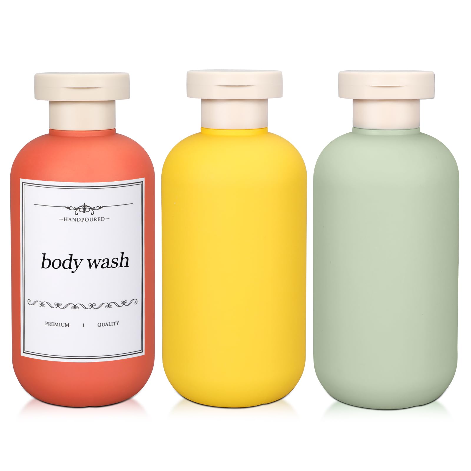 ASEVAT 6.7oz Airtight Plastic Travel Shampoo Bottles, Travel Shampoo and Conditioner Bottles Refillable, Empty Squeeze Bottle, Hand Soap Dispenser for