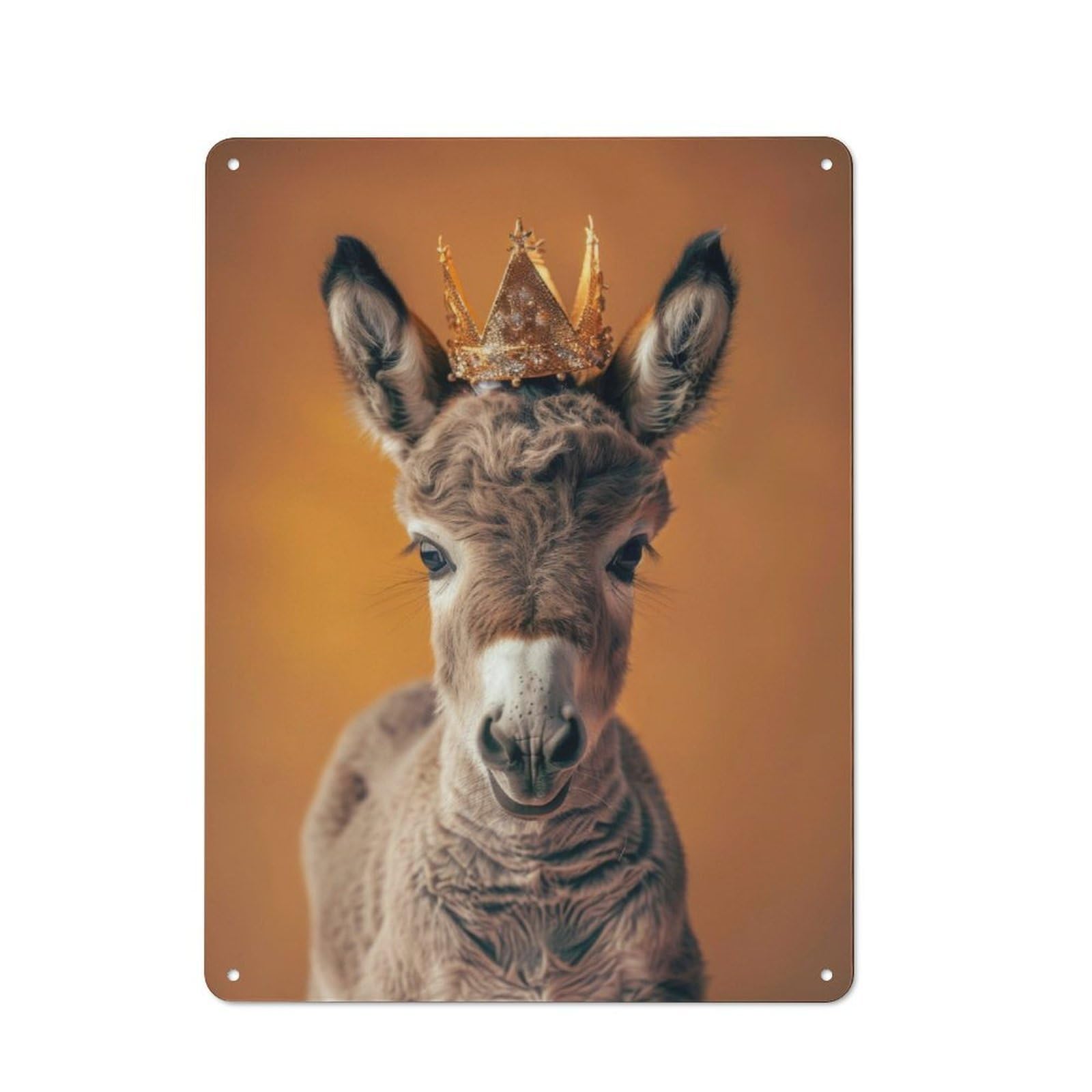 Junmoney Donkey King Decorative Metal Wall Decor 40X30cm, Vintage Metal Sign For Hallway, Home Bar, Garage Or Study