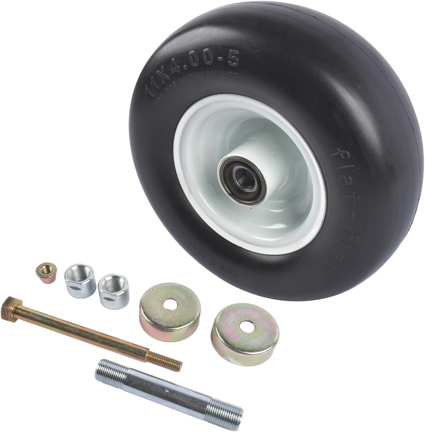 11X4.00X5 Wheel Assy Replacement for Exmark 103-9591 Exmark EZ Rider Sulky, 325lbs Load Capacity Rubber Tire No Air Required Tire No Flat Solid Tire, 11X400X5