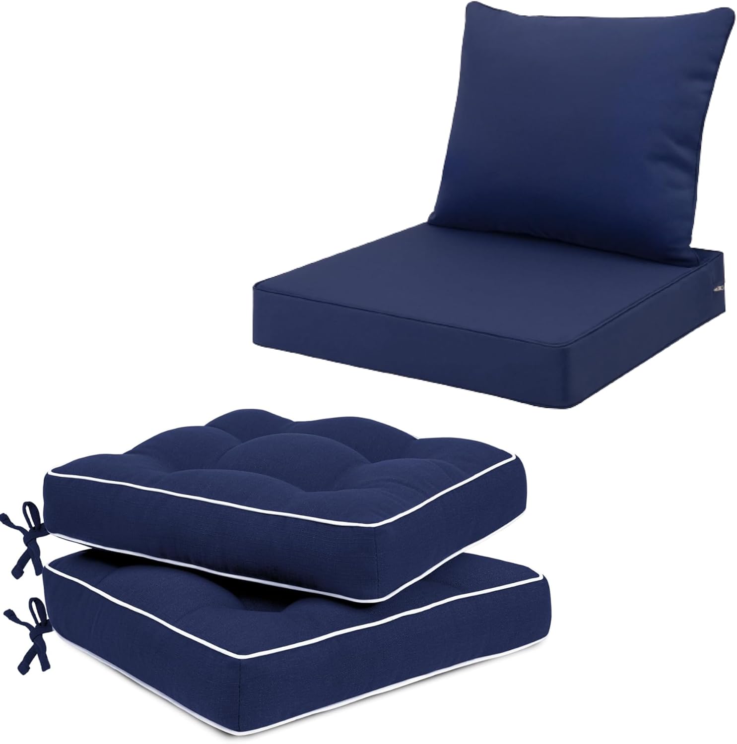 Favoyard Waterproof Outdoor Seat Cushion Set & Water