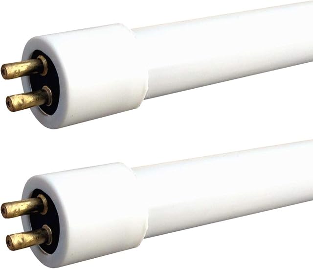 2 x Leyton 10w T4 Fluorescent Tube Warm White 3400K 352mm inc pins 338mm exc pins Check Length Carefully