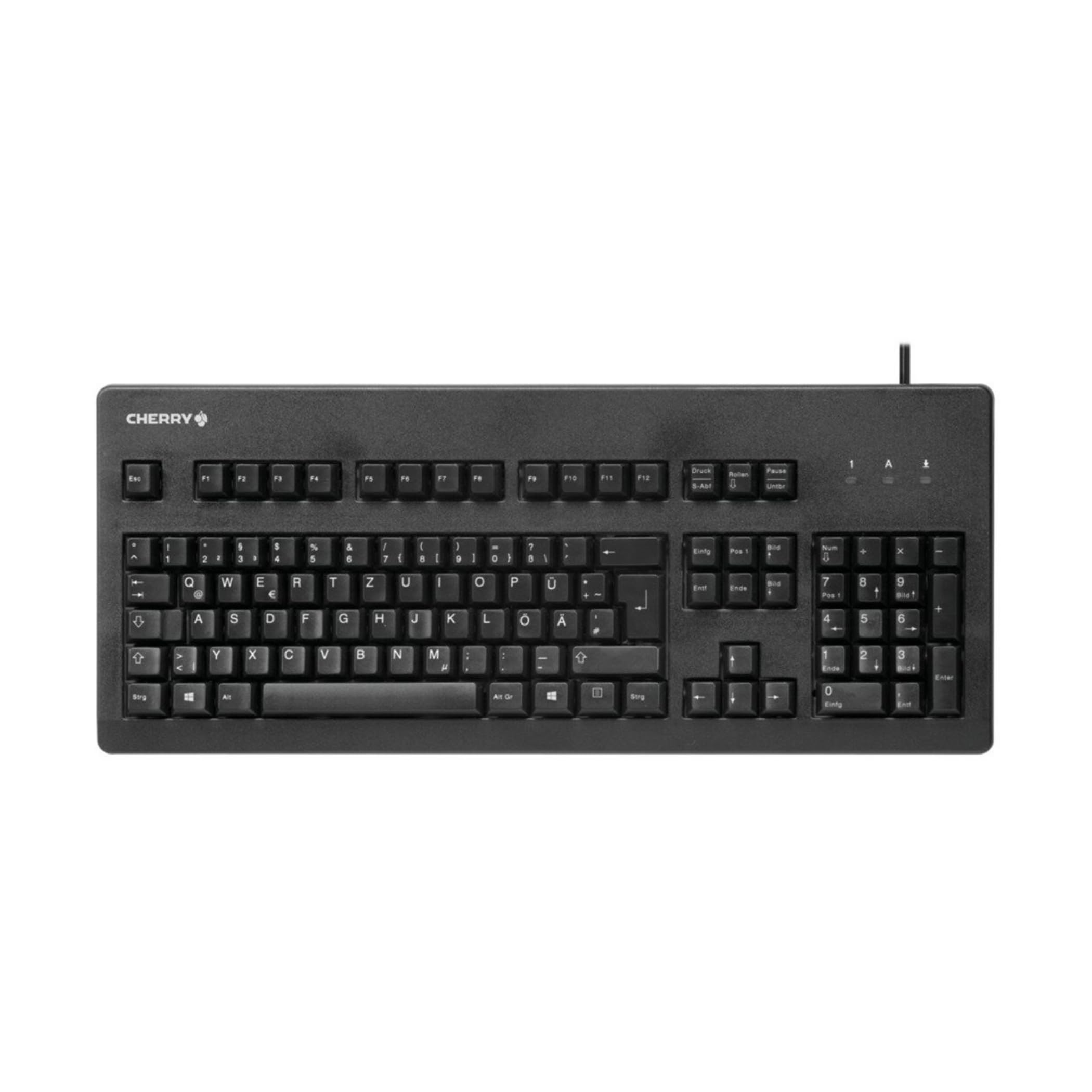 CHERRY G80-3000, Tastiera Meccanica a Filo, Layout per la Germania, (QWERTZ), Connessione USB, Robusto, Tasti Programmabili,Interruttori MX BLUE Nero