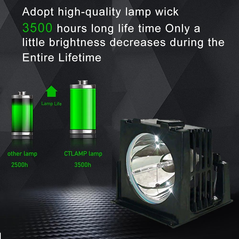 A+ Quality 915P026010 Replacement Projector Lamp Bulb with Housing Compatible with Mitsubishi WD-62627 WD-62628 WD-52627 WD-52628