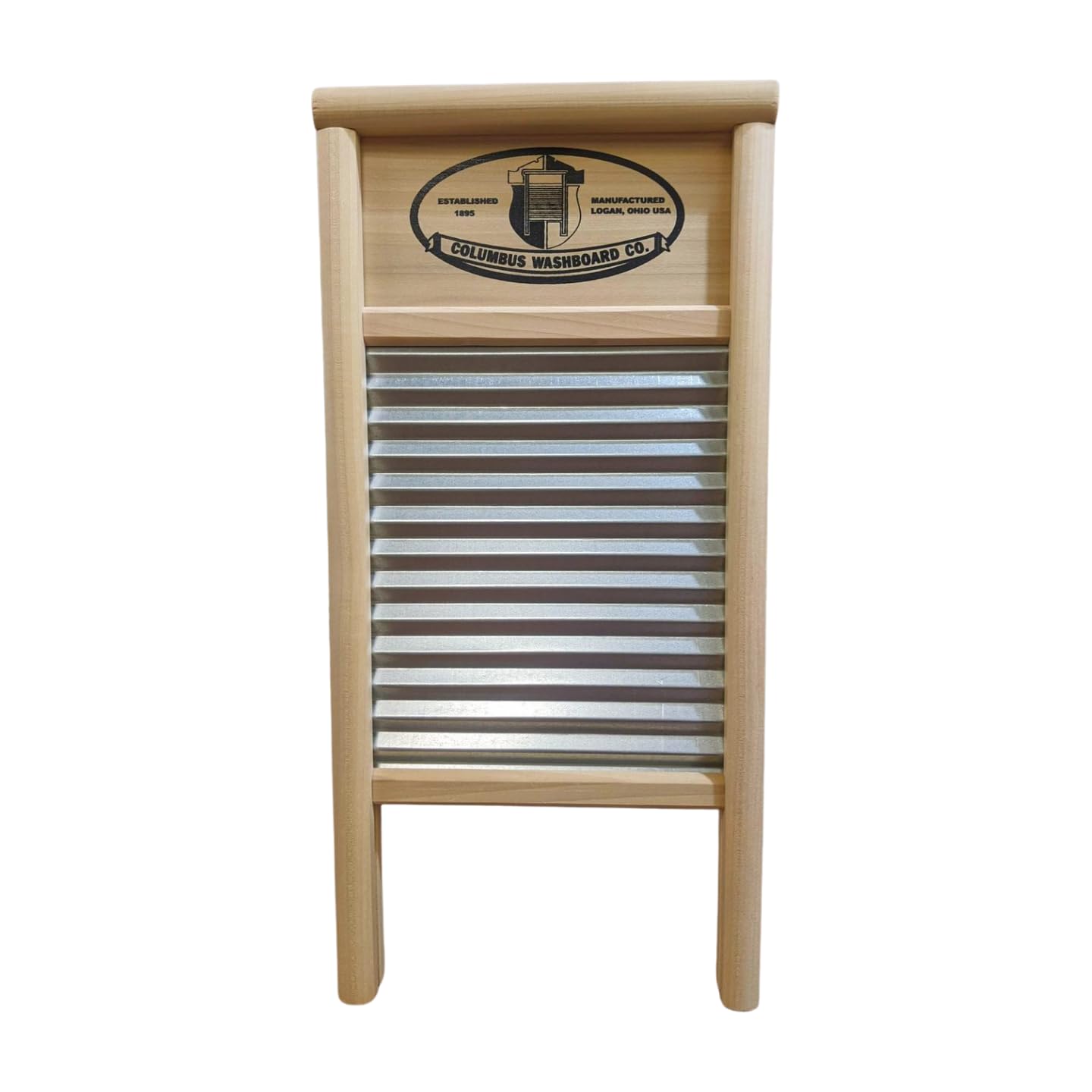 Official Columbus Washboard Co., Galvanized Metal Washboard (Pail Size 8 1/2" x 18")