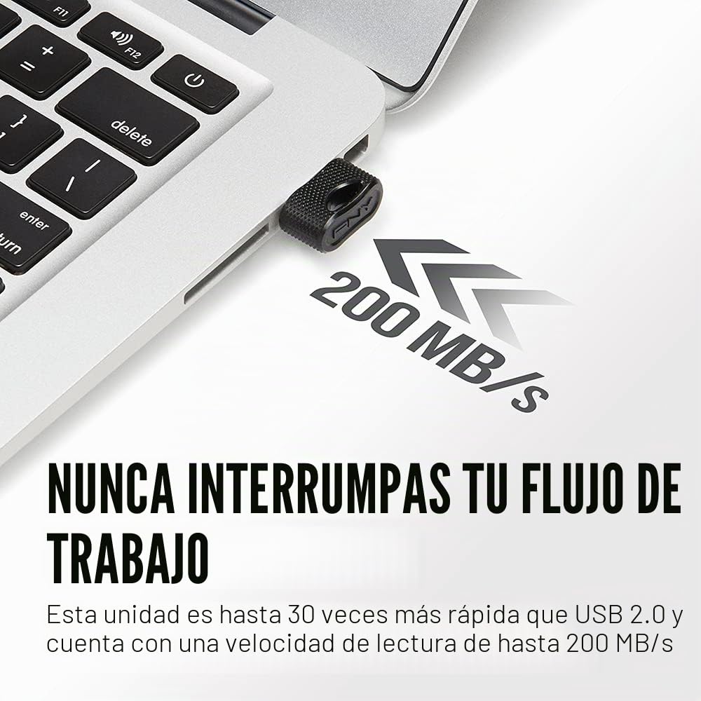 PNY Unidad Flash USB 3.1 de 512 GB Elite-X Fit - 200 MB/s