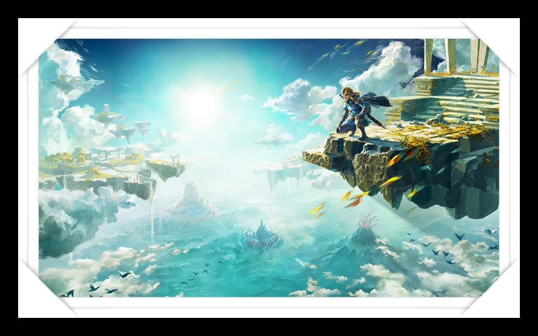 BAZAVERSE - ZELDA TEARS OF THE KINGDOM A4 (29.7 x 21) Paintings, Frames, Wall Posters - Switch, Retrogames, GameCube, Link, Zelda, RPG - Handmade Gift Idea Cod.12