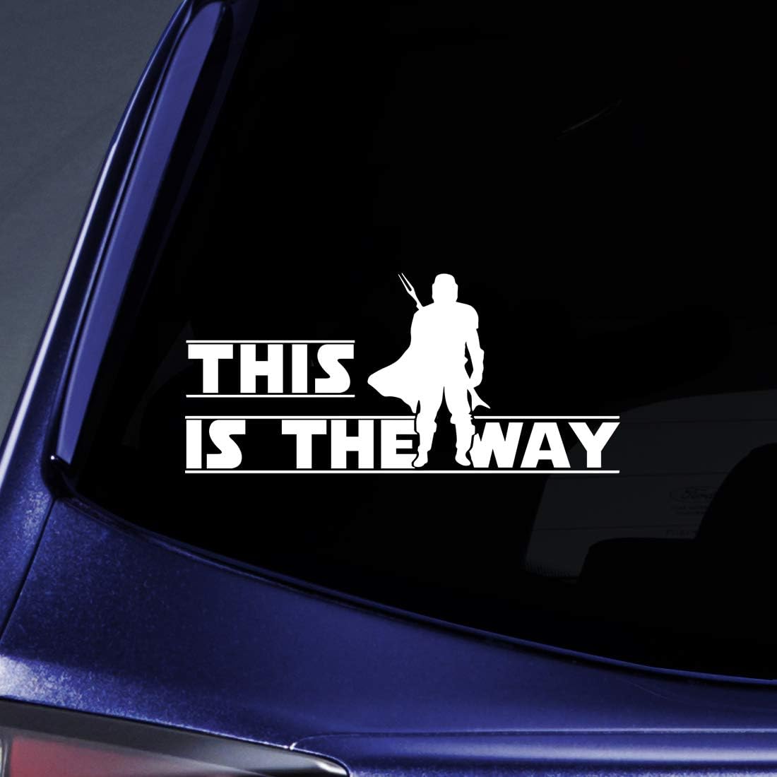 Bargain Max Decals This is The Way Bounty Hunter Sticker Decal Notebook Car Laptop 5.5" (White)