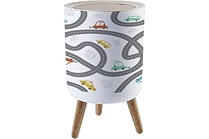 Boho Small nbwee Trash Can with Lid