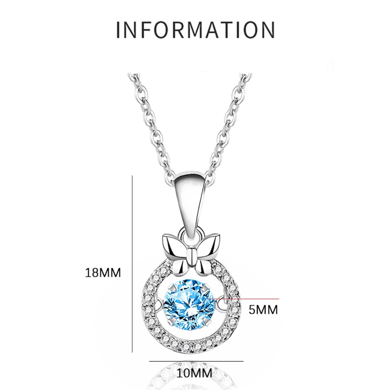 Naszyjnik z wisiorkiem 9/14/18 K, 0,5 ct, okrągły topaz z motylem, łańcuszek damski z prawdziwego złota