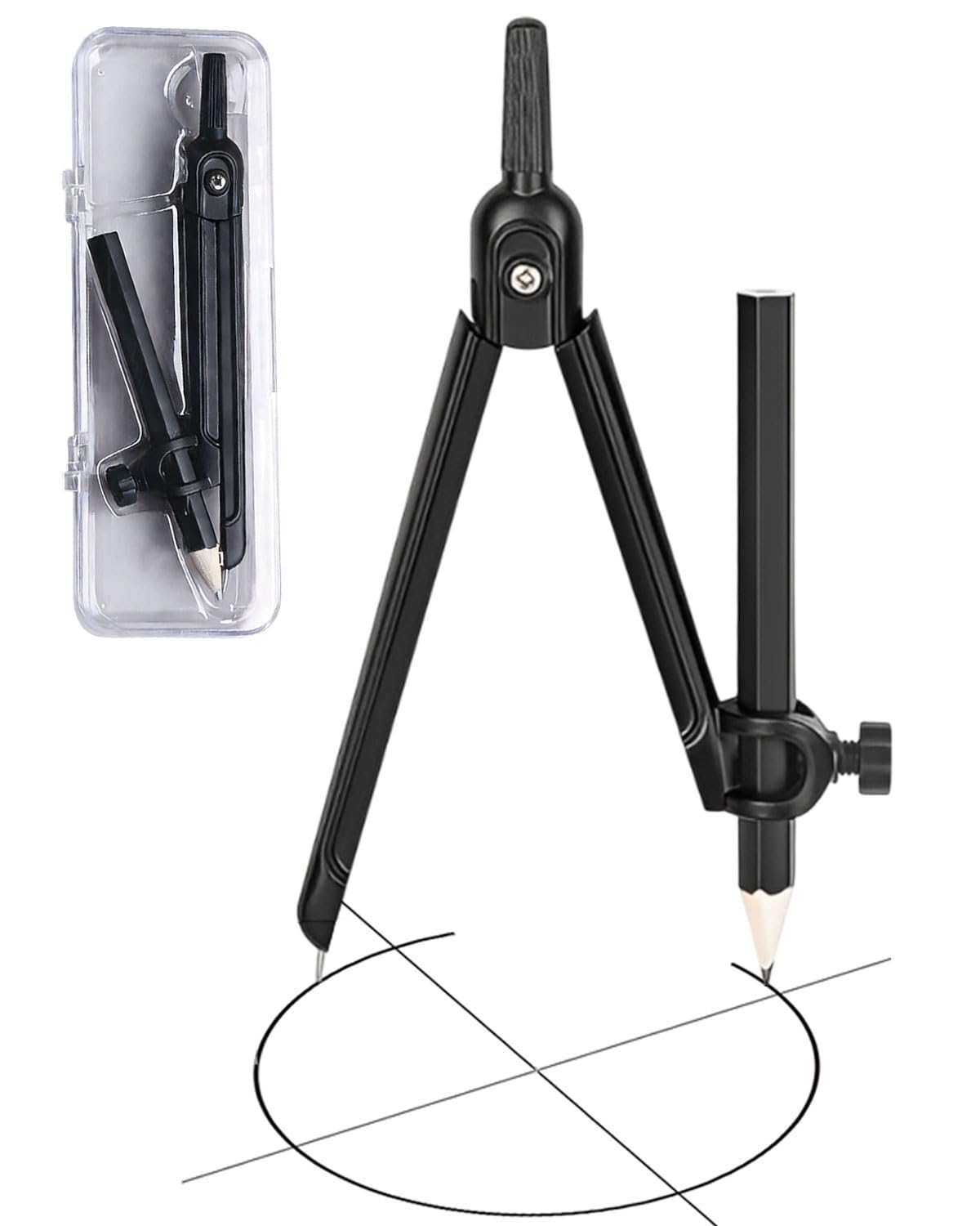 Compas de Puntas, Compás Escolar, Brújula Profesional,Compas Carpintero Scratch Compass Medidor de Distancia Cuero De Dibujo,para geometría,Dibujo y Dibujo