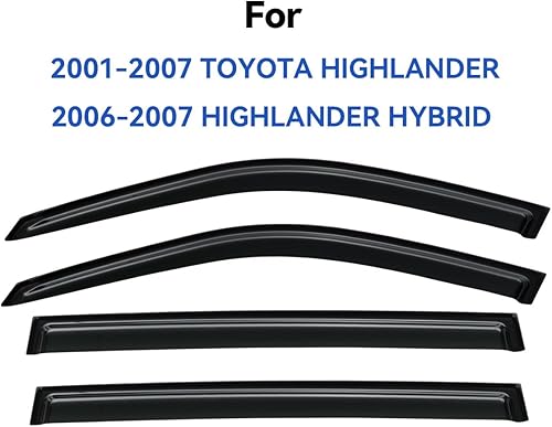 Miniatura 981 de Visores protectores de lluvia para ventana, deflectores de viento de canal exterior