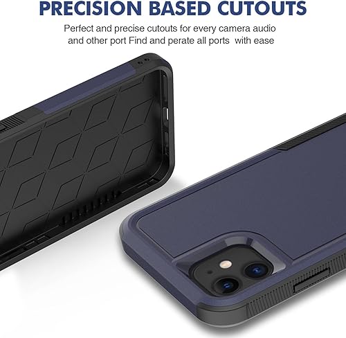 Miniatura 6 de Funda para iPhone 11 funda protectora de doble capa resistente para teléfono celular, a prueba de golpes, resistente, con protector de pantalla,