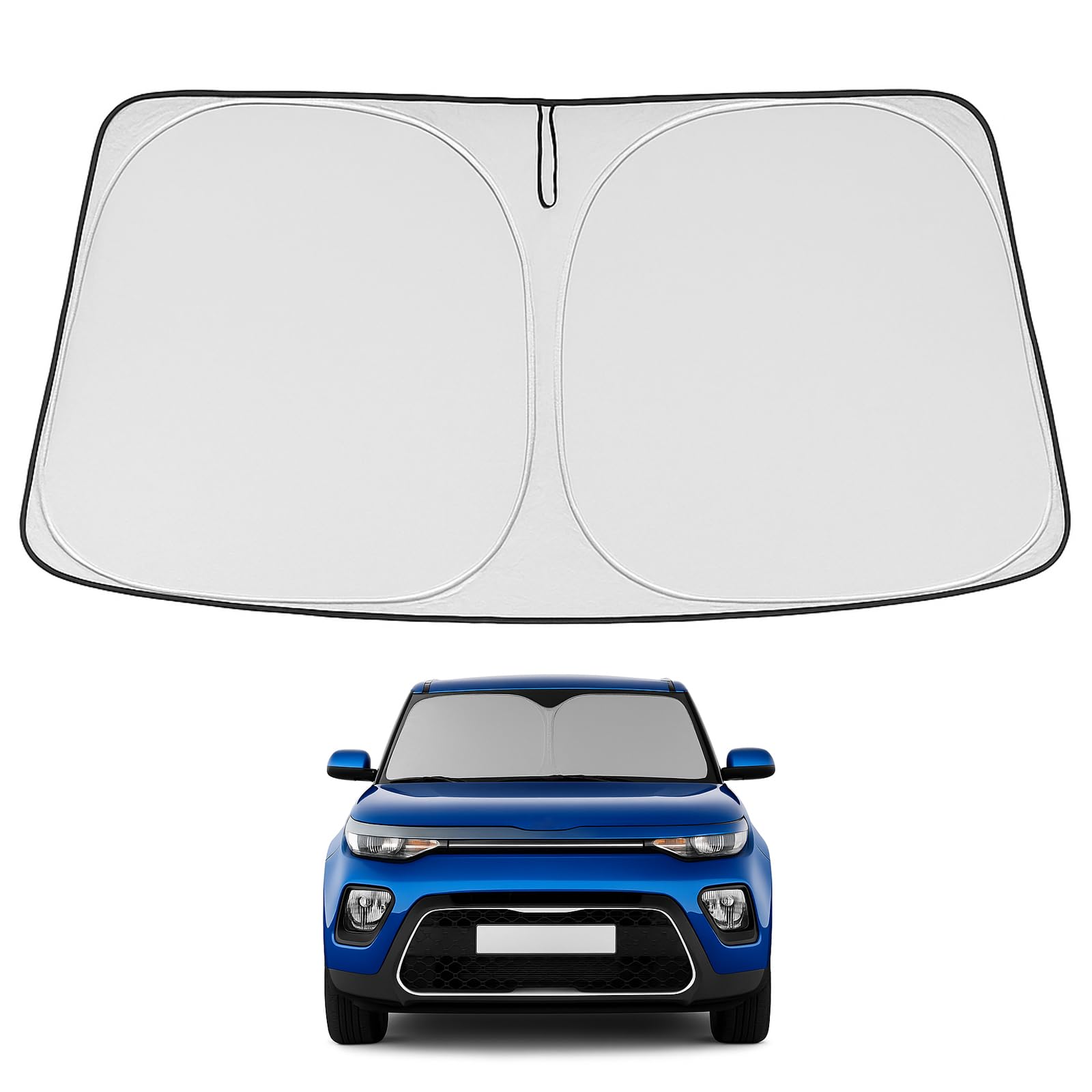 Proadsy Custom Fit 2014-2019 Kia Soul Windshield Sun Shade, Blocks Heat