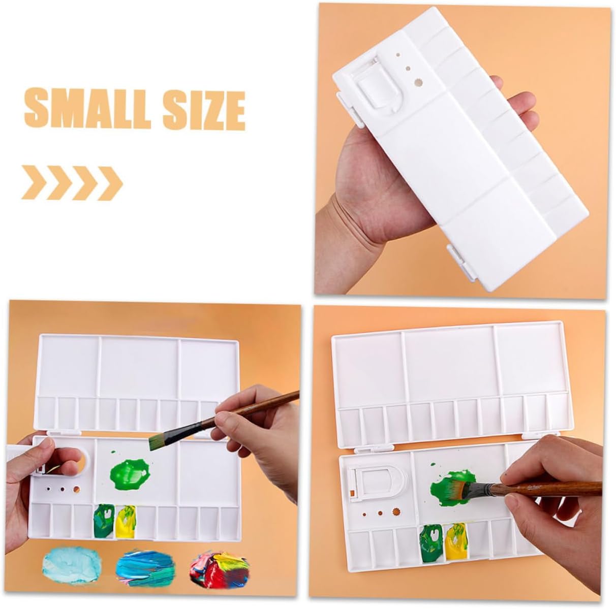 Housoutil 2pcs Watercolor Pigments Mixing Tray Color Mixing Box for Artists and Students for Watercolor Painting Easy to Use Cover for Organization