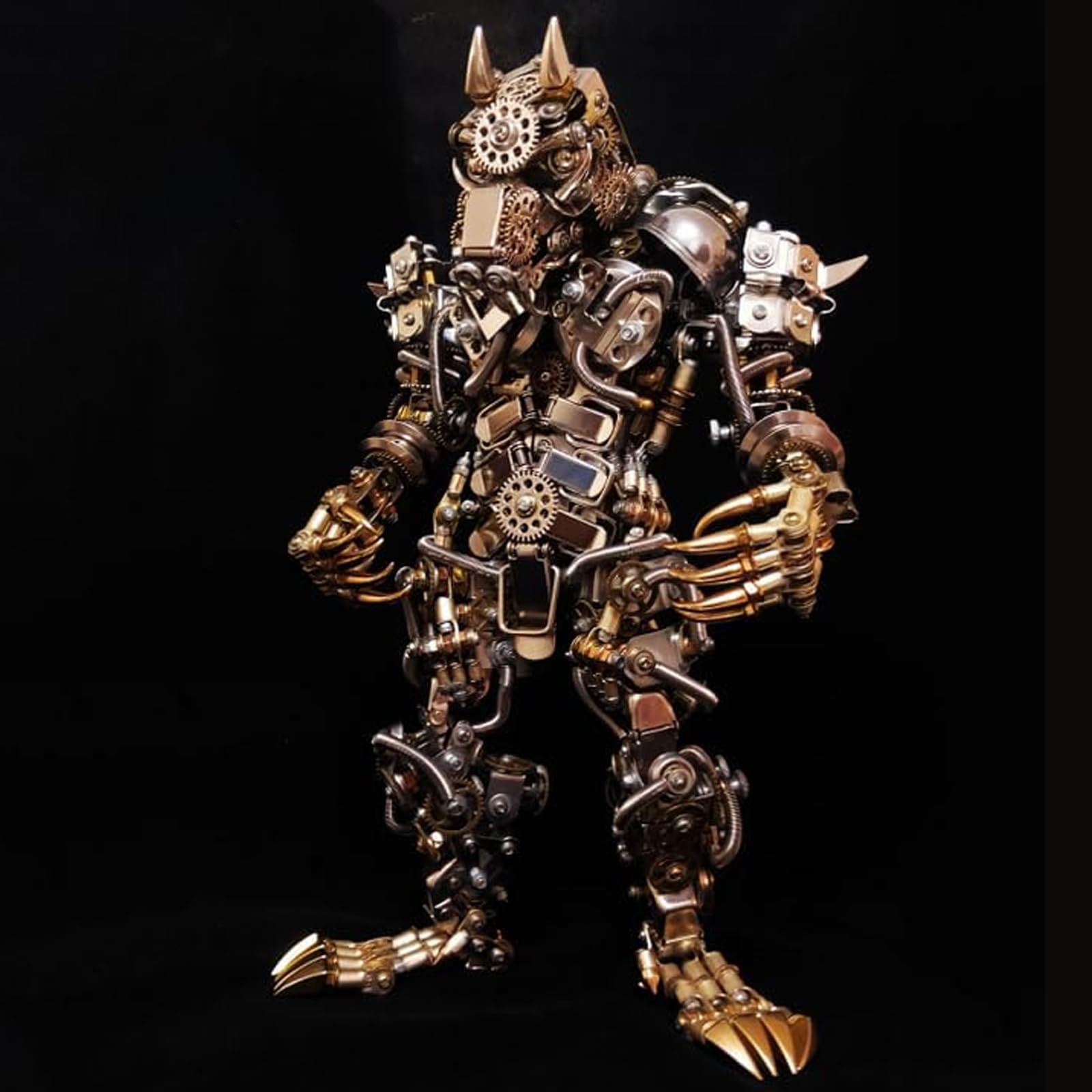 Metalkitor Puzzle 3D in metallo per adulti, kit modello uomo lupo, ornamento da scrivania, artigianato steampunk fai da te, rompicapo da assemblare, decorazione perfetta per la stanza e scelta regalo,