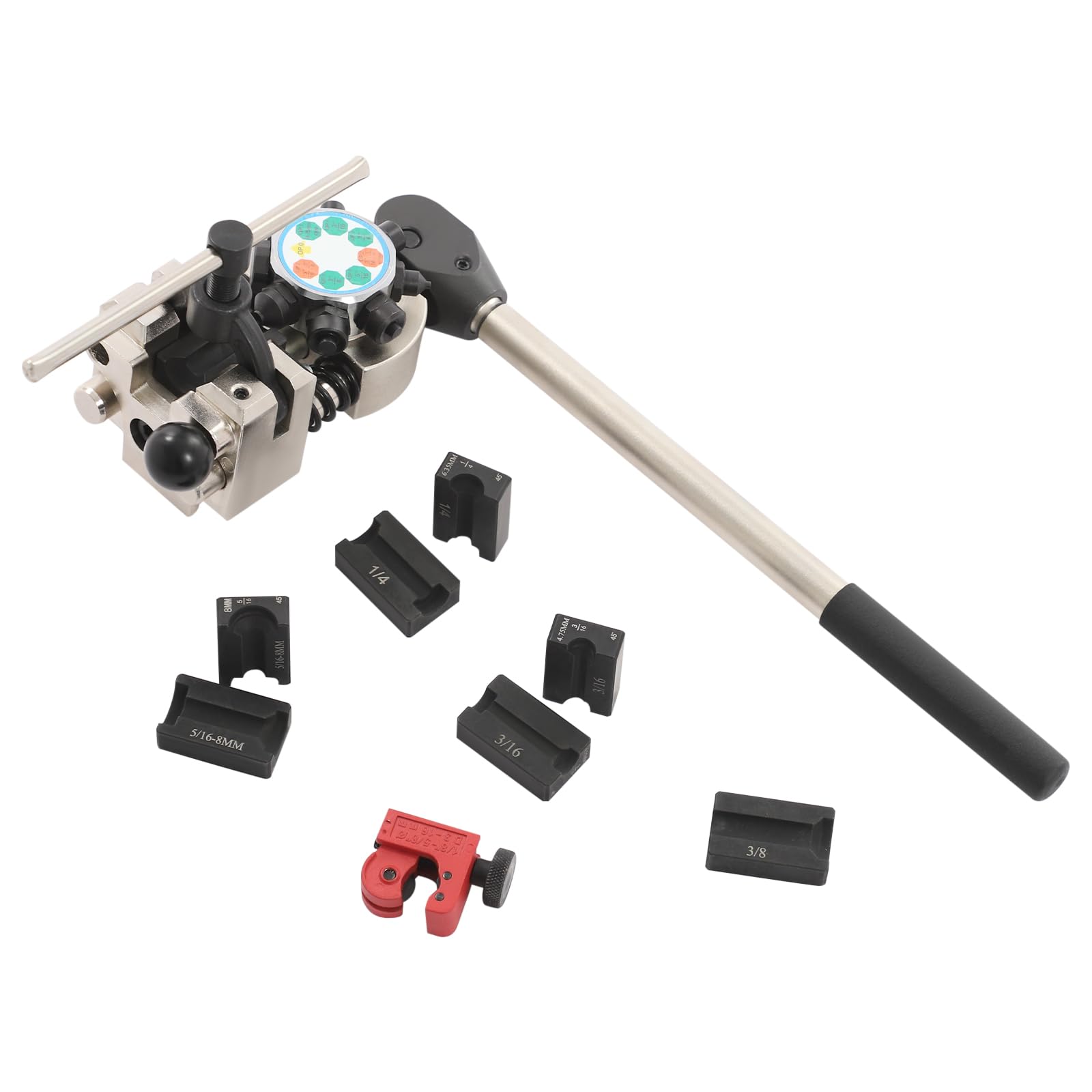 Kit de herramientas para rebordear el pistón de freno, 3/8" (9,53 mm), 5/16" (8 mm), 3/16" (4,75 mm), 1/4" (6,35 mm)