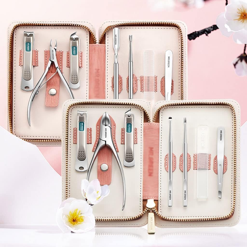 Set per Pedicure e Cura Personale, Set di Bellezza in Acciaio Inossidabile, Set tagliaunghie da 7 Pezzi, Set per Manicure Leggero e Adatto ai Viaggi