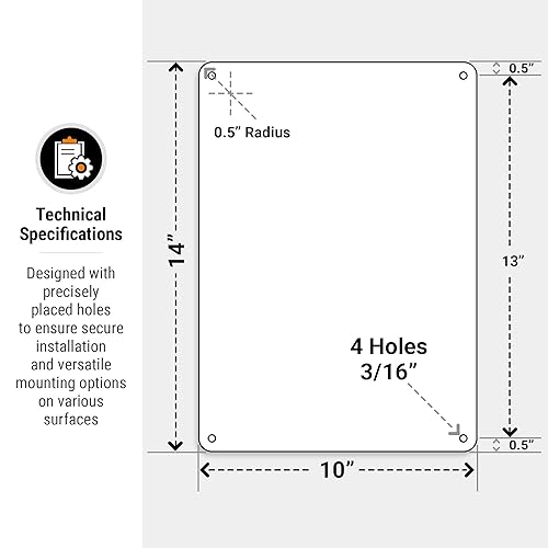 Miniatura 8 de Letrero de "No Parking Any Time", 10 x 14 pulgadas, aluminio 040 libre de óxido, resistente a la decoloración, fabricado en Estados Unidos