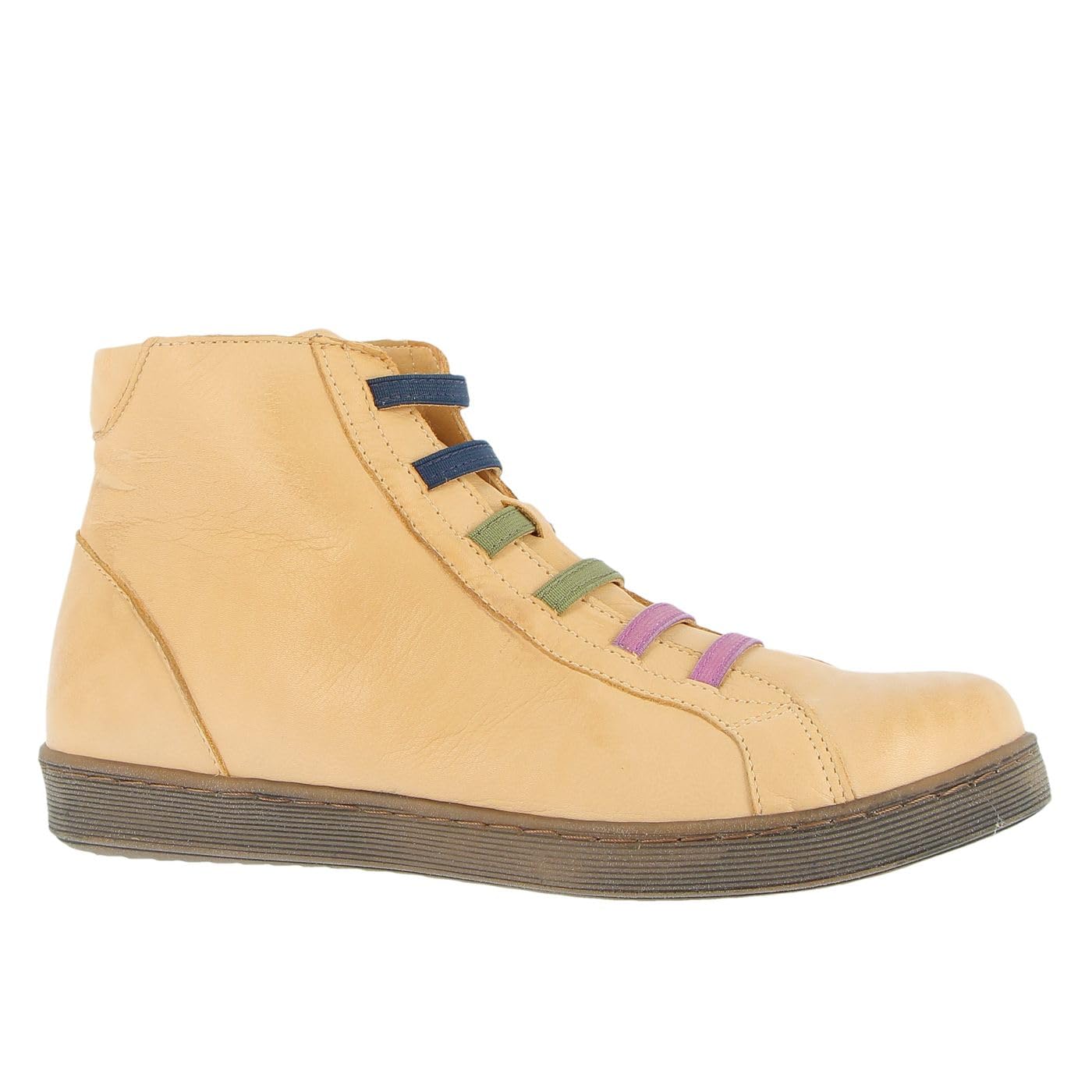 Andrea Conti Women's Lace-Up Sneaker, Camel Brown, 4.5 UK