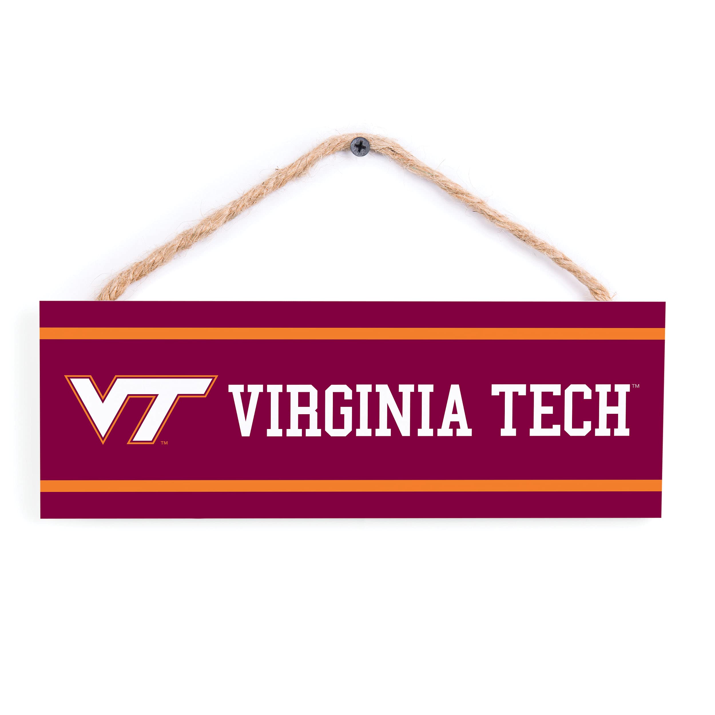 P. Graham DunnP. Graham Dunn Virginia Tech Maroon & Orange Logo 10 x 3.5 Pine Wood Decorative String Sign