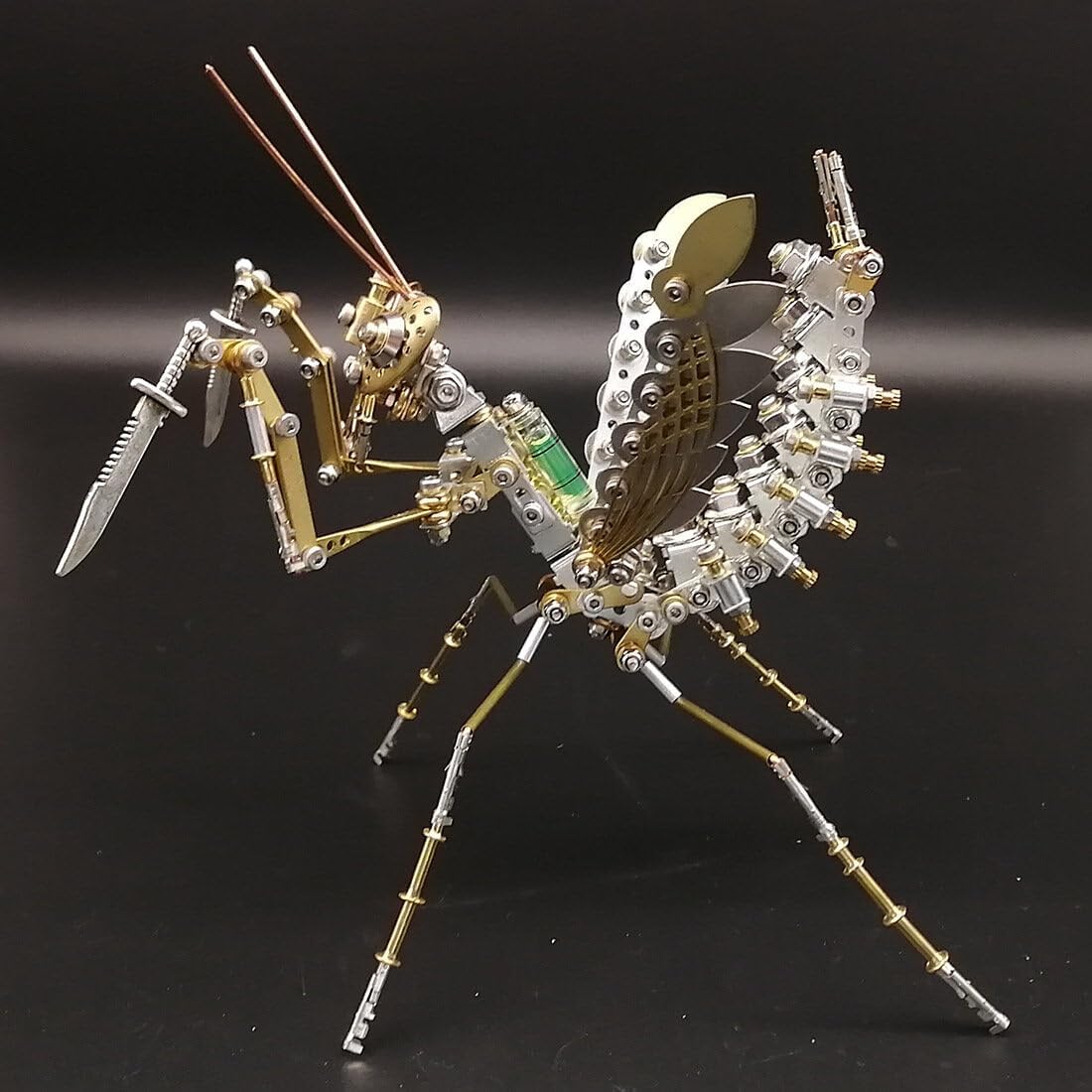 3D Metal Puzzle Mantis Model Kit, 350+PCS Mechanical Steampunk Mantis Model Toys, Creative Ornament Crafts DIY Assembly Kits for Teens & Adult