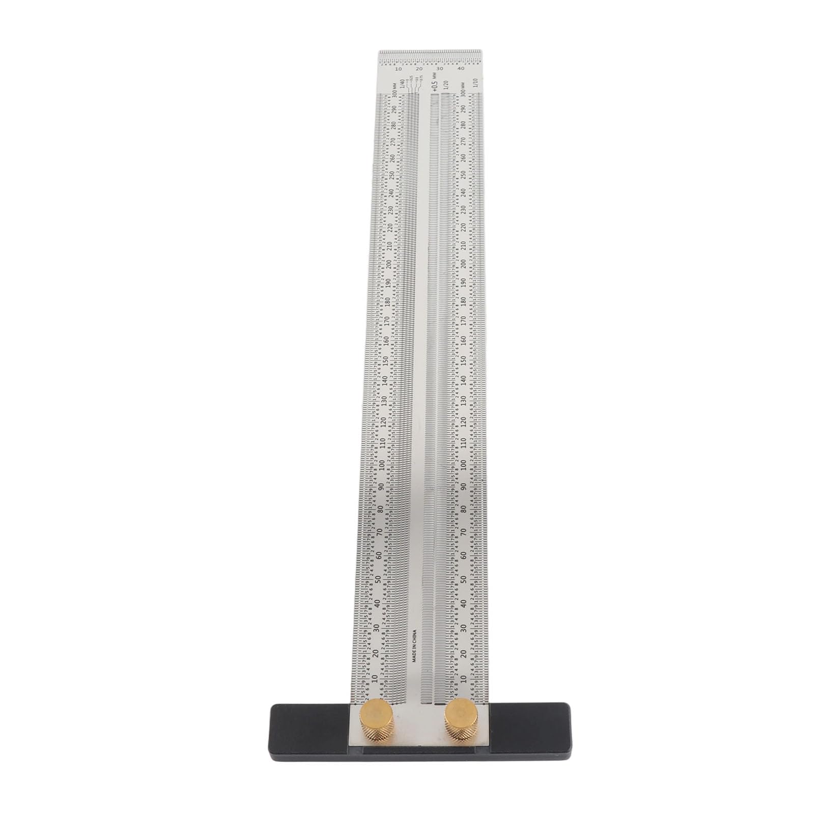 TOPINCN Règle de Ligne en Acier Inoxydable, échelle de Type T Durable, Règle de Traçage Précise pour Fournitures Industrielles 300mm pour les Amateurs de Bricolage