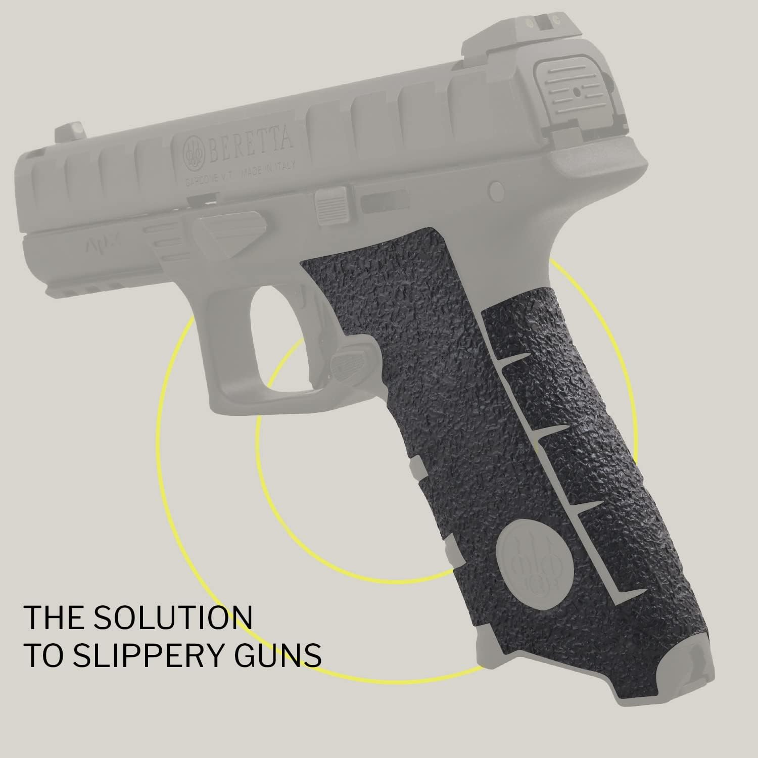 TALON Grips Adhesive Grip – Compatible with Beretta APX Full Size 9mm / .40 S&W – Made in The USA