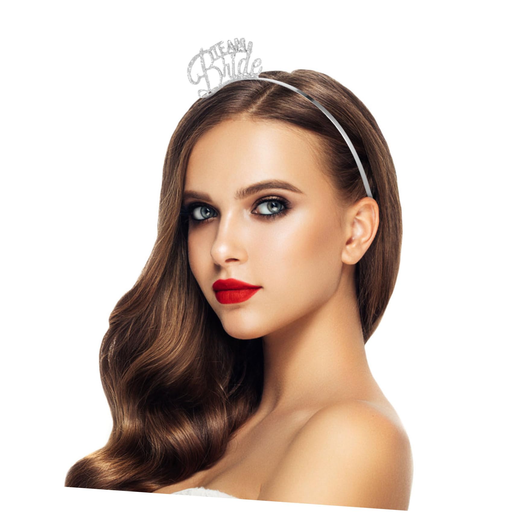 FRCOLOR 9 piezas de diadema para mujer diademas para el pelo de las señoras Bachelorette-diademe niñas cristal accesorios para el cabello para mujeres diadema de metal tiara para niñas novia fiesta