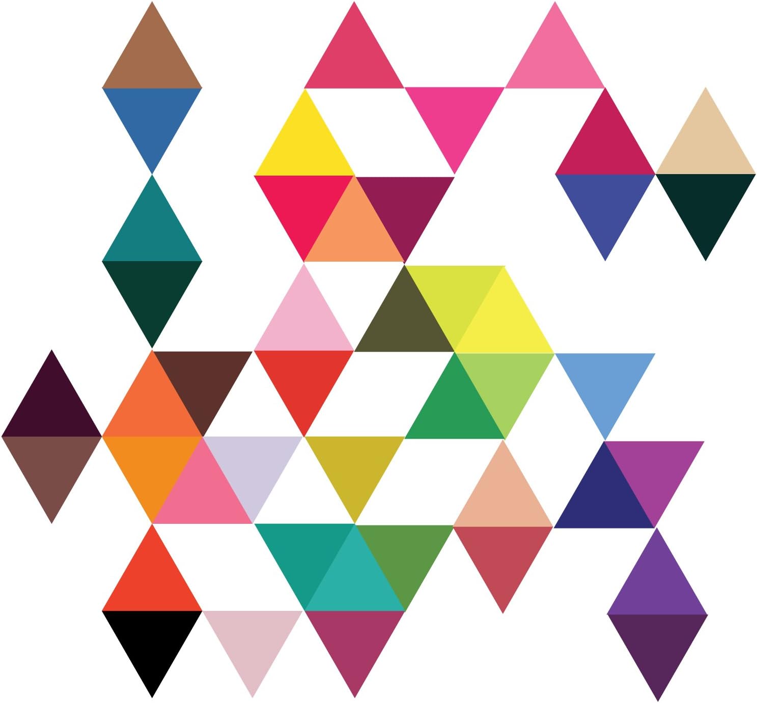 45 Mod Triangle Wall Decals Modern Art Stickers Repositionable Peel and Stick