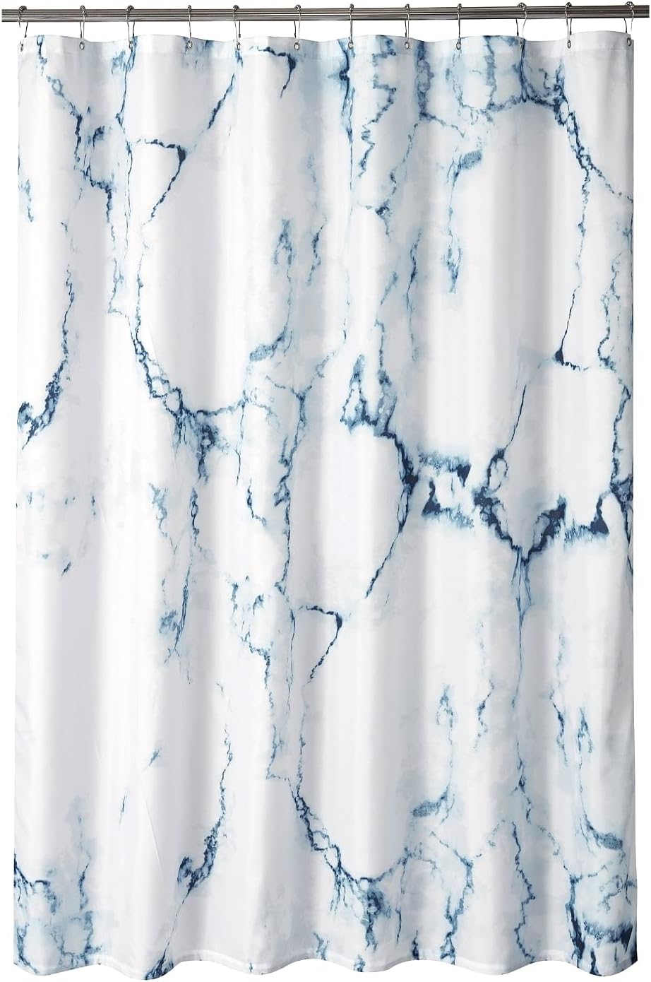 YOSTEV Marble Bathroom Shower Curtain,Grey and White Fabric Shower Curtain with Hooks,Unique 3D Printing,Decorative Bathroom Accessories,Water Proof,Reinforced Metal Grommets,Long 72x84 Inches